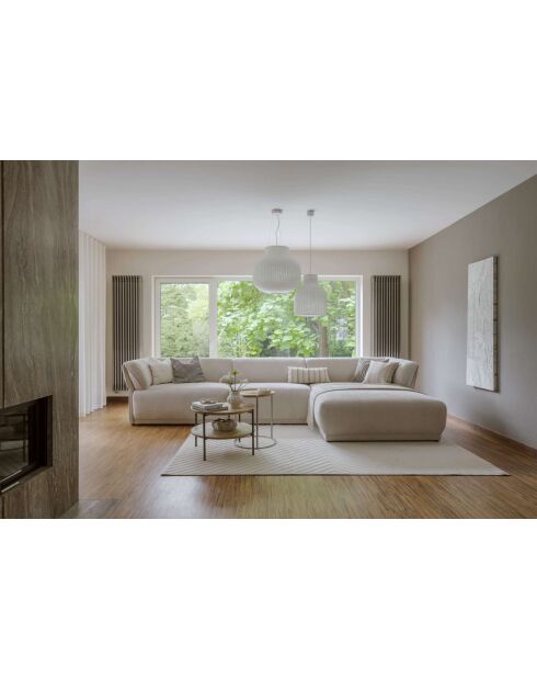 Gatsby Beige vaste M hoekbank rechts - 338x175x87 cm