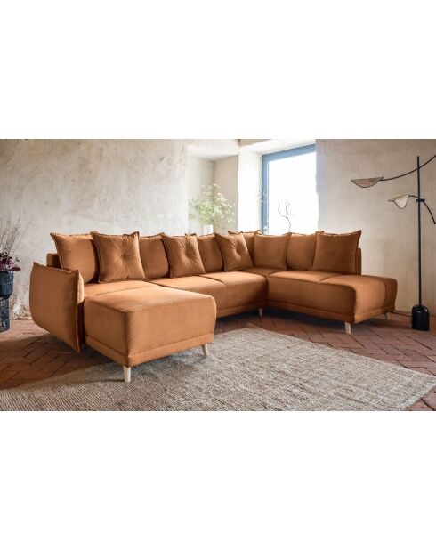 Ecksofa U umwandelbar rechtwinklig Lazy Lukka Brick- 320x191x85 cm