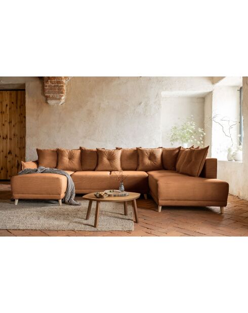 Ecksofa U umwandelbar rechtwinklig Lazy Lukka Brick- 320x191x85 cm
