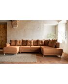Ecksofa U umwandelbar rechtwinklig Lazy Lukka Brick- 320x191x85 cm