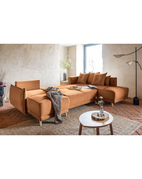 Ecksofa U umwandelbar rechtwinklig Lazy Lukka Brick- 320x191x85 cm