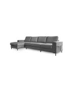 S-MAX Wandelbares Ecksofa linke Ecke Lofty Lilly Hellgrau- 306x150x84 cm