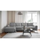 S-MAX Wandelbares Ecksofa linke Ecke Lofty Lilly Hellgrau- 306x150x84 cm