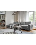 S-MAX Wandelbares Ecksofa linke Ecke Lofty Lilly Hellgrau- 306x150x84 cm