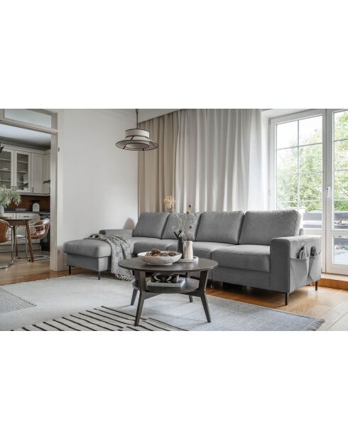 S-MAX Wandelbares Ecksofa linke Ecke Lofty Lilly Hellgrau- 306x150x84 cm