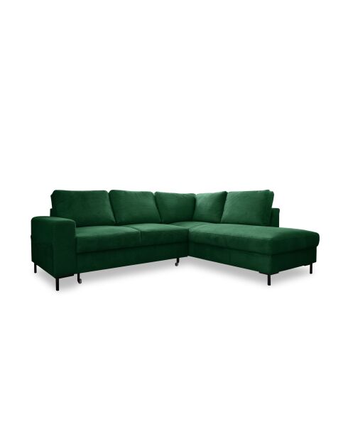 L Ecksofa Lofty Lilly, umwandelbar, rechtwinklig, Smaragdgrün, 237 x 197 x 84 cm