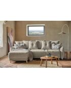 Divano angolare convertibile reversibile Lazy Lukka Taupe - 253x155x85 cm