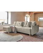 Divano angolare convertibile reversibile Lazy Lukka Taupe - 253x155x85 cm