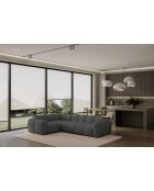 Festes L-Ecksofa, links Cloud Gris - 260x197x76 cm