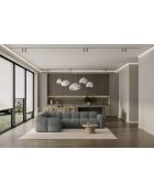 Festes L-Ecksofa, links Cloud Gris - 260x197x76 cm