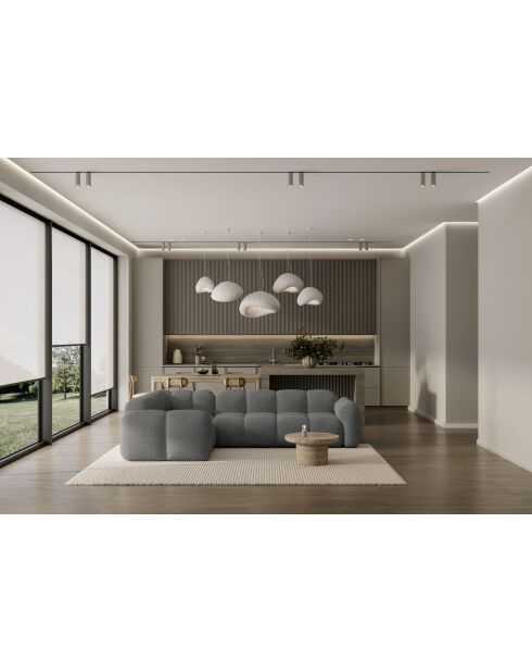 Vaste hoekbank L, links Cloud Gris - 260x197x76 cm