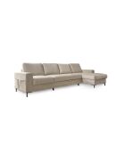 S-MAX Wandelbares rechtwinkliges Ecksofa Lofty Lilly Beige- 306 x 150 x 84 cm