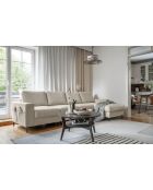 S-MAX Wandelbares rechtwinkliges Ecksofa Lofty Lilly Beige- 306 x 150 x 84 cm