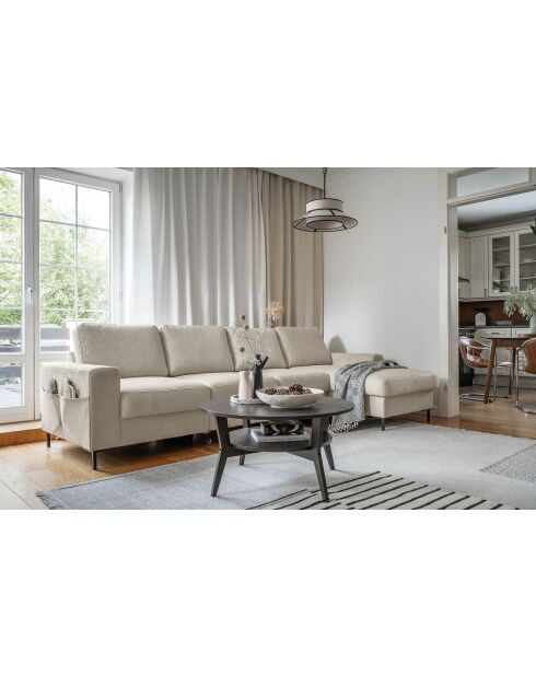 S-MAX Wandelbares rechtwinkliges Ecksofa Lofty Lilly Beige- 306 x 150 x 84 cm