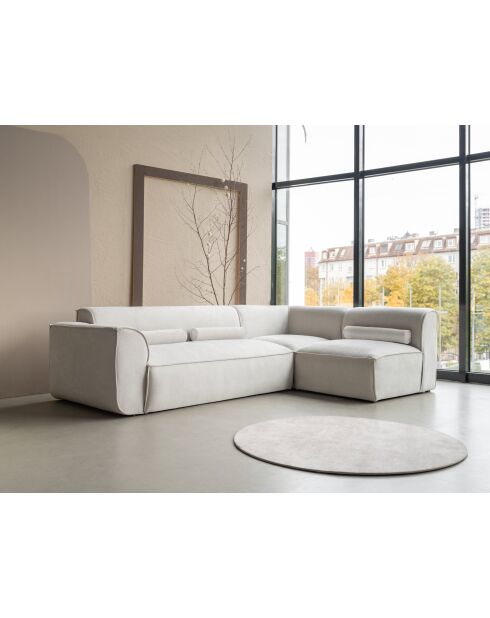 Festes L-Ecksofa, rechts Flex Felix Beige - 265x169x70 cm
