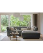 Divano angolare destro Gatsby Grey Fisso S - 280x173x87 cm