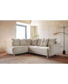 Ecksofa L, umwandelbar, linke Ecke, Lazy Lukka, Beige, 247 x 191 x 85 cm
