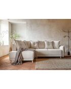 Ecksofa L, umwandelbar, linke Ecke, Lazy Lukka, Beige, 247 x 191 x 85 cm