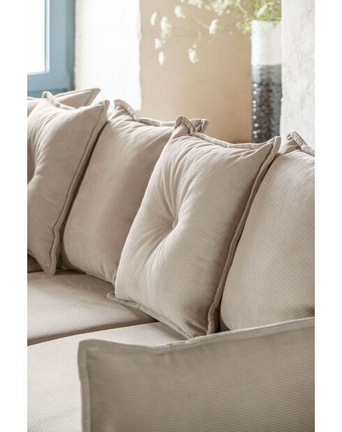 Ecksofa L, umwandelbar, linke Ecke, Lazy Lukka, Beige, 247 x 191 x 85 cm