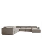 Festes U-Ecksofa, links Flex Felix Dunkelbeige- 337x265x70 cm