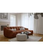 Sofá angular fijo S right Shell Terracotta- 255x165x75 cm