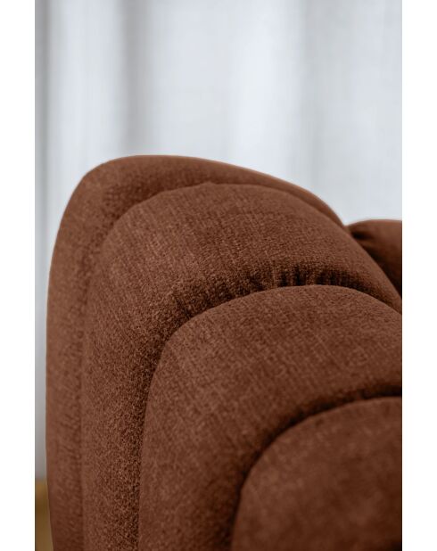 Festes Ecksofa S rechts Shell Terracotta- 255x165x75 cm