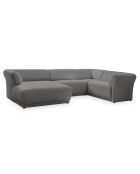 Gatsby Ecksofa, U-förmig, für rechts, 341 x 233 x 87 cm, Grau