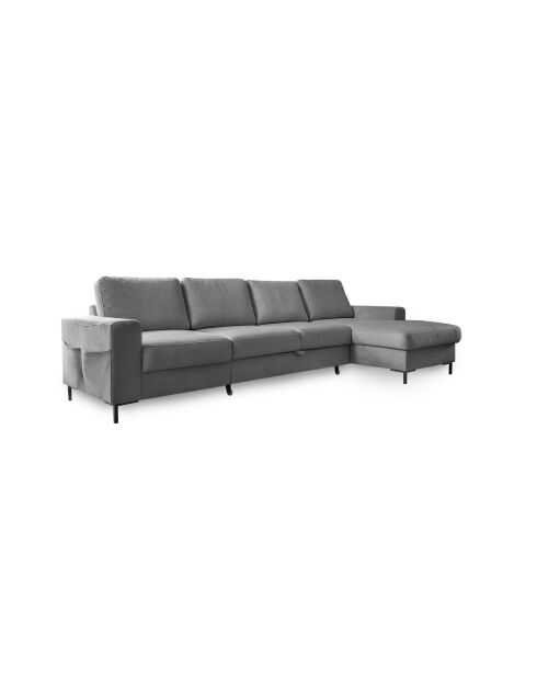 S-MAX Wandelbares rechtwinkliges Ecksofa Lofty Lilly Hellgrau- 306 x 150 x 84 cm