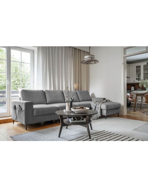 S-MAX Wandelbares rechtwinkliges Ecksofa Lofty Lilly Hellgrau- 306 x 150 x 84 cm