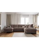 Lofty Lilly Rechtwinkliges U-Ecksofa von Lofty Lilly, umwandelbar, 303 x 197 x 84 cm, Taupe