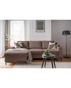 Wandelbares linkes Ecksofa Lofty Lilly Taupe- 236x148x84 cm