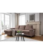 Wandelbares linkes Ecksofa Lofty Lilly Taupe- 236x148x84 cm