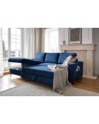 Divano angolare sinistro convertibile Lofty Lilly blu marino 236x148x84 cm