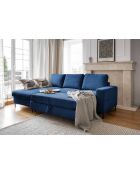 Divano angolare sinistro convertibile Lofty Lilly blu marino 236x148x84 cm