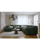 Canapé d'angle Fixe U Gauche Shell Vert foncé- 330x265x75 cm