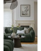 Canapé d'angle Fixe U Gauche Shell Vert foncé- 330x265x75 cm