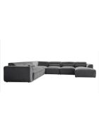 Festes U-Ecksofa, links Flex Felix Dunkelgrau - 337x265x70 cm