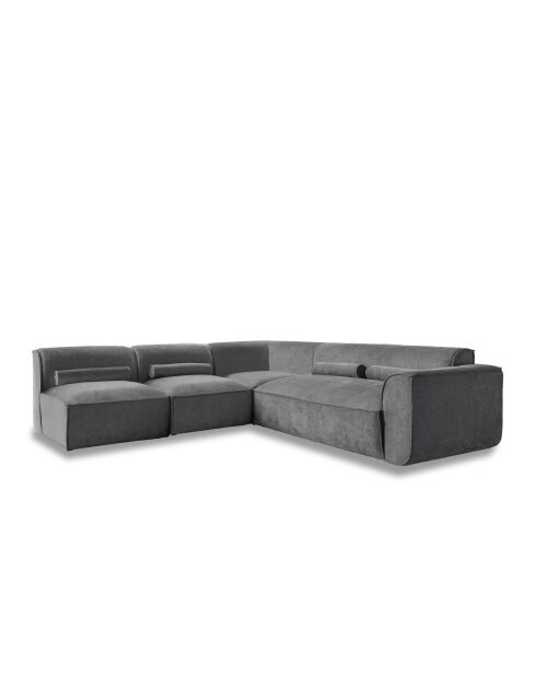 L-MAX Festes Ecksofa, Left Flex Felix Dunkelgrau - 265x248x70 cm