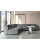 L-MAX vaste hoekbank, links Flex Felix donkergrijs - 265x248x70 cm