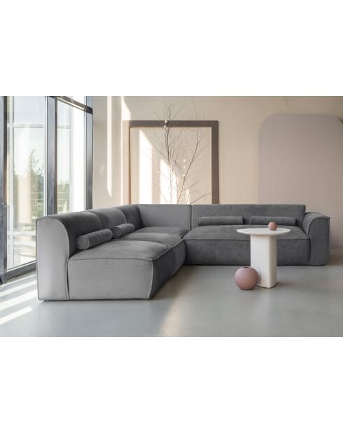 L-MAX Festes Ecksofa, Left Flex Felix Dunkelgrau - 265x248x70 cm