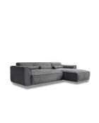 Festes Ecksofa S; gerade Flex Felix Dunkelgrau- 264x154x70 cm