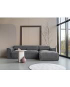 Festes Ecksofa S; gerade Flex Felix Dunkelgrau- 264x154x70 cm