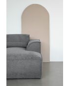 Festes Ecksofa S; gerade Flex Felix Dunkelgrau- 264x154x70 cm