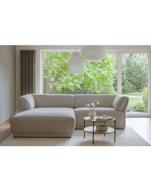 Sofá angular fijo S Left Gatsby Beige- 280x173x87 cm