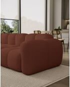 Fixiertes M-Ecksofa, links Cloud Terracotta - 315x160x76 cm