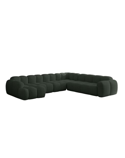 Festes U-Ecksofa, rechts Cloud Dark Green - 328x260x76 cm