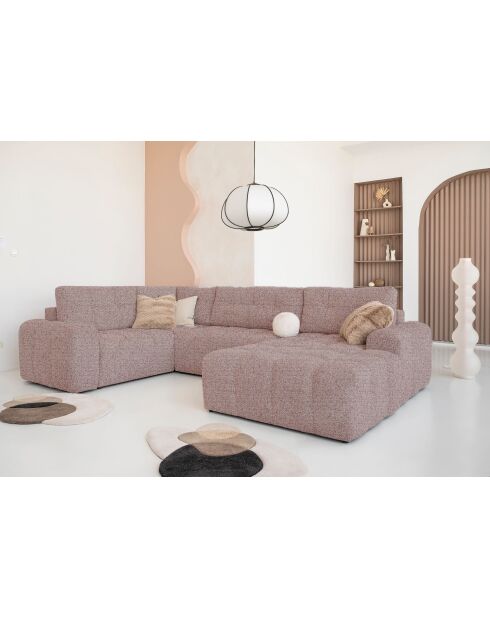 Divano angolare trasformabile Lulu Rouge U-right - 333x213x94 cm