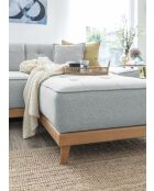 8-fach ausziehbares rechtes Ecksofa Dazzling Daisy Hellgrau- 330x190x77 cm