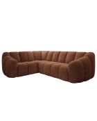 Festes L-Ecksofa links Shell Terracotta- 265x205x75 cm