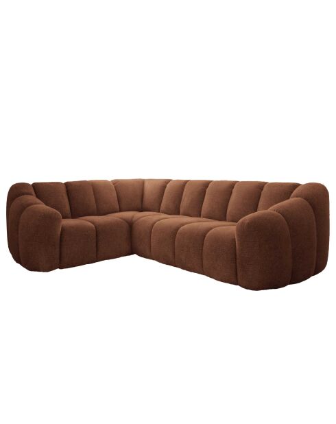 Festes L-Ecksofa links Shell Terracotta- 265x205x75 cm